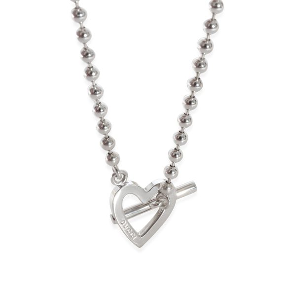 Gucci Boule Heart Toggle Necklace in Sterling Silver - Picture 1 of 3